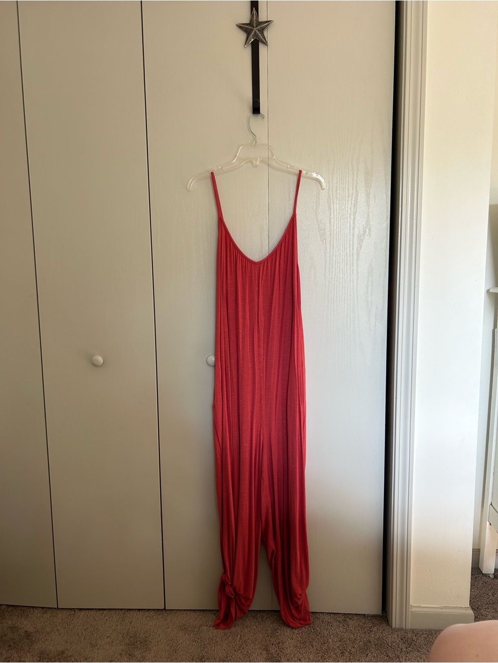 Maurices Pink Maxi Jumpsuit with Spaghetti Straps